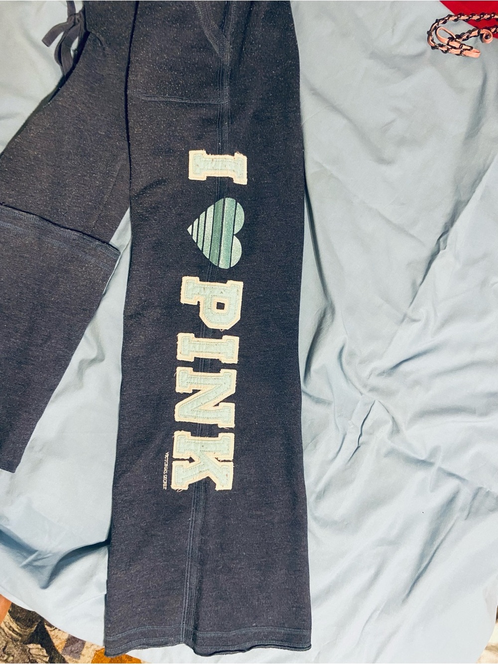 Victoria Secrets PINK Graphic Sweatpants with Patch Lettering